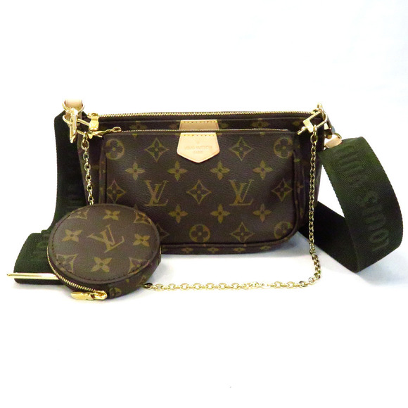 Louis Vuitton Pochette Shoulder Khaki Multi Pochette Bag Monogram - Picture 1 of 9